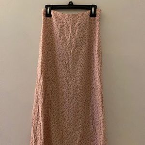 phoebe pink floral skirt